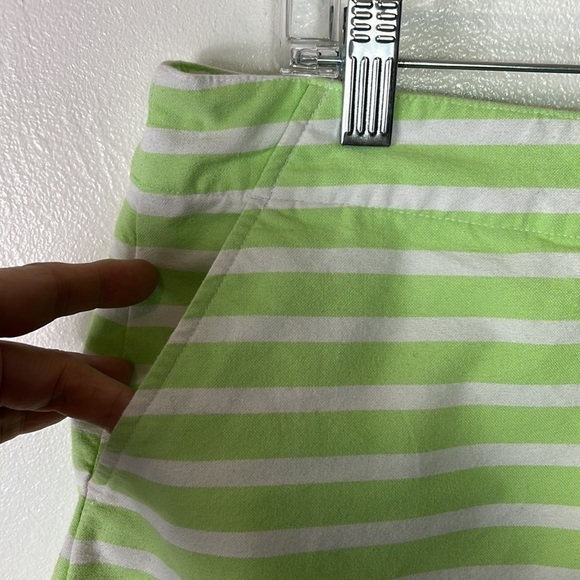 Lady Hagen Golf Skort Women's 10 Green Striped + Pink Embroidery Skirt + Shorts - Picture 10 of 16